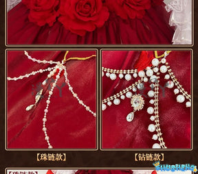 Identity V Specimen Gallery Bloody Queen Official Cosplay Costume Women's Long Dress Game Full Of Suit Character Roleplay Outfit