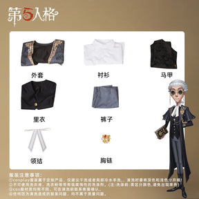 Identity Ⅴ Freddy Riley Lawyer The weight of justice Cosplay Costume Halloween New Fashionable Coat Shirt Vest Tie Prop Man Set
