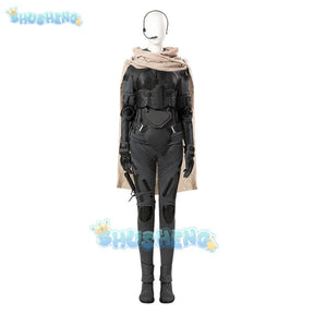 Chani Cosplay Fantasy Cloak Costume 2024 Movie Dune 2 Roleplay Women Outfits Jumpsuit Gloves Set Female Halloween Party Suits