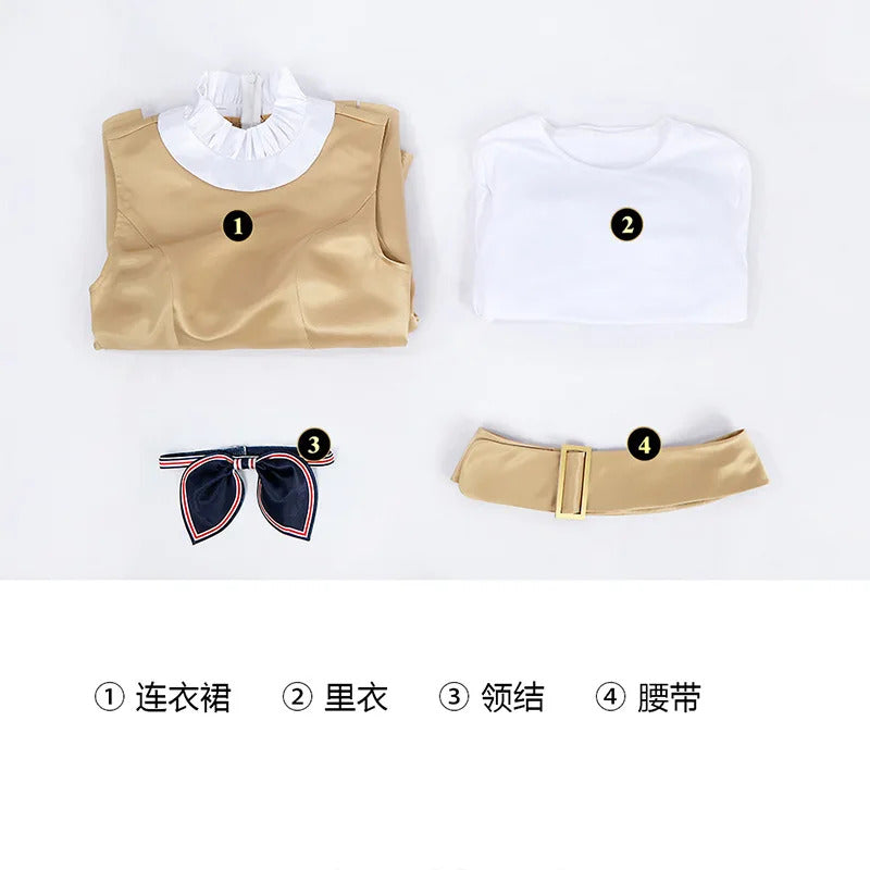 Movie New M3gan 2 Cosplay Costume M3gan Dress, tie, belt, socks set Halloween party casual women's man fashion uniform