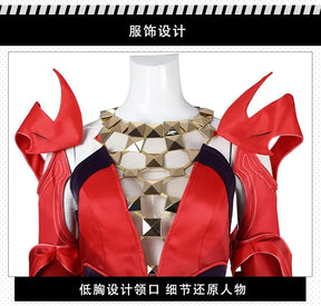 Game Rivals Scarlet Cosplay Witch Costume Emporium Matron Red Top Skirt Outfit Full Set Halloween Scarlet Fantasia Costumes