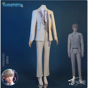 Shusheng-N Love and Deepspace Xavier Cosplay Costume Coat pants vest shirt brooch tie Halloween party fashion uniform Woman Man New set