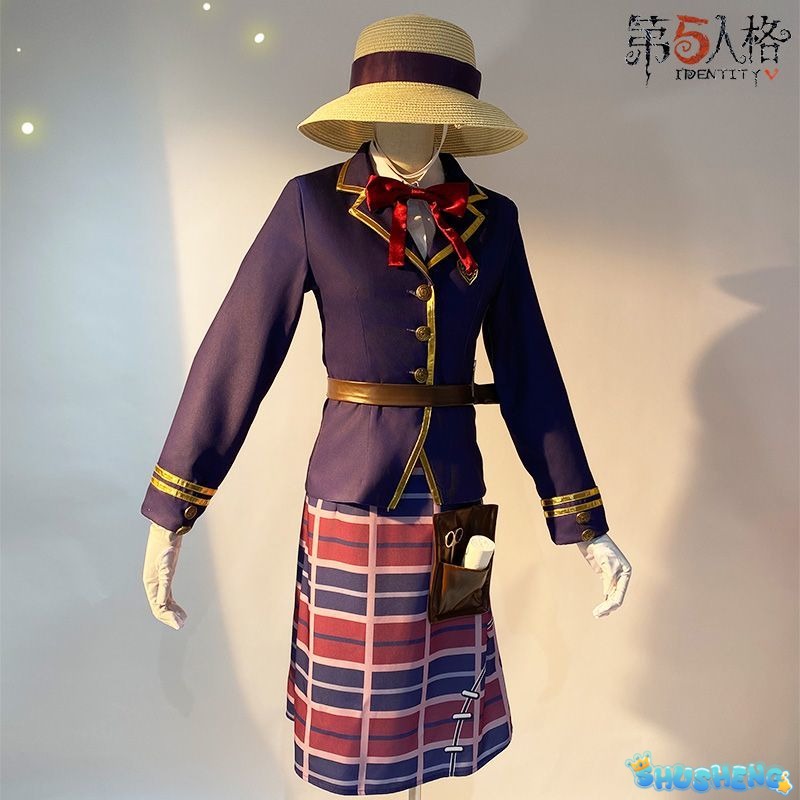 Game Identity V Doctor Emily Dyer Ivory Tower Cosplay Costume  Women Dress Anime Outfit Halloween Party Roleplay Fullset