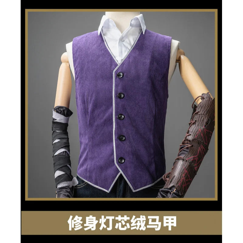 Velsor Clair Obscur: Expedition 33 Cosplay Verso Costume Men's new fantasy Halloween uniform vest shoe cover waist bag props set