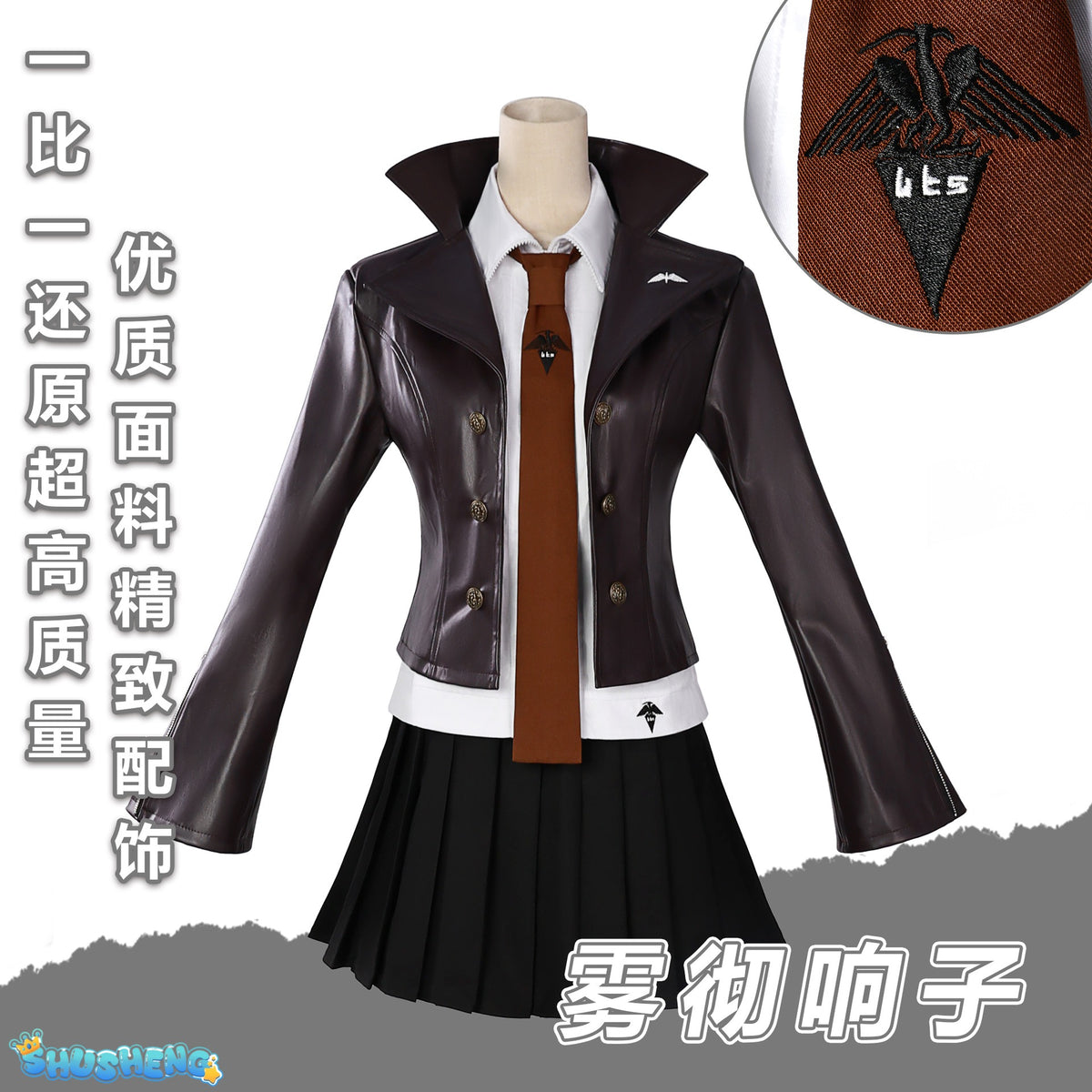 Anime Kyoko Kirigiri Cosplay Costume Dress Set With Gloves Halloween Outfits Daily Wear Uniforms For Women