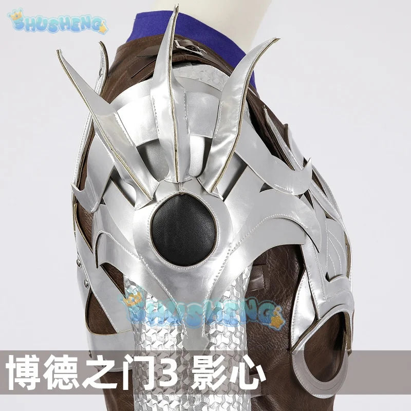 Shadowheart Cosplay Anime Game Balder Gate 3 Fantasy Battle Armor Costume Disguise Adult Women Outfit Headwear Halloween Suit