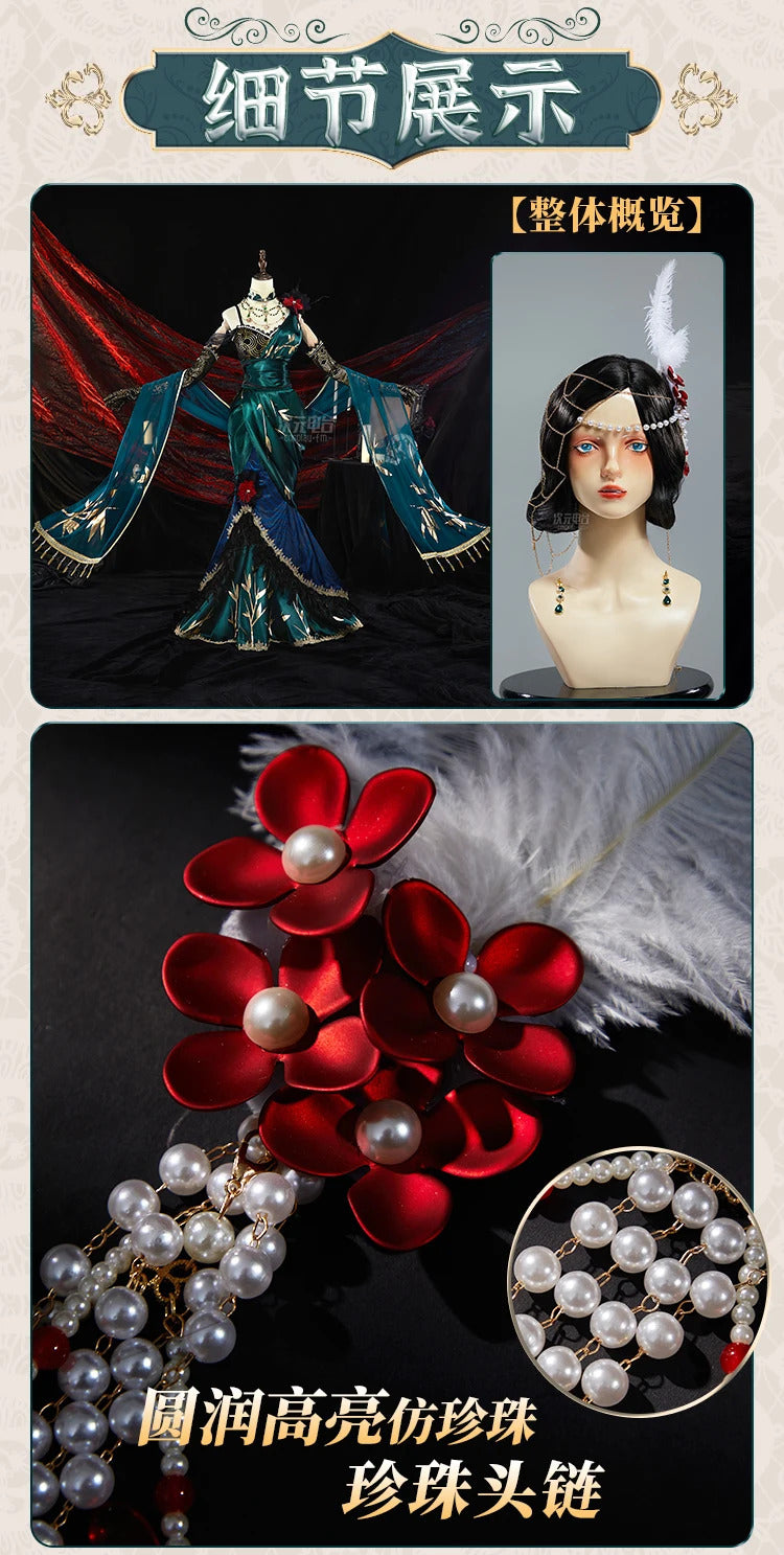 Game Identity Ⅴ Michiko Cosplay Geisha Costume Gorgeous dress accessory prop party dance sexy woman full set uniform