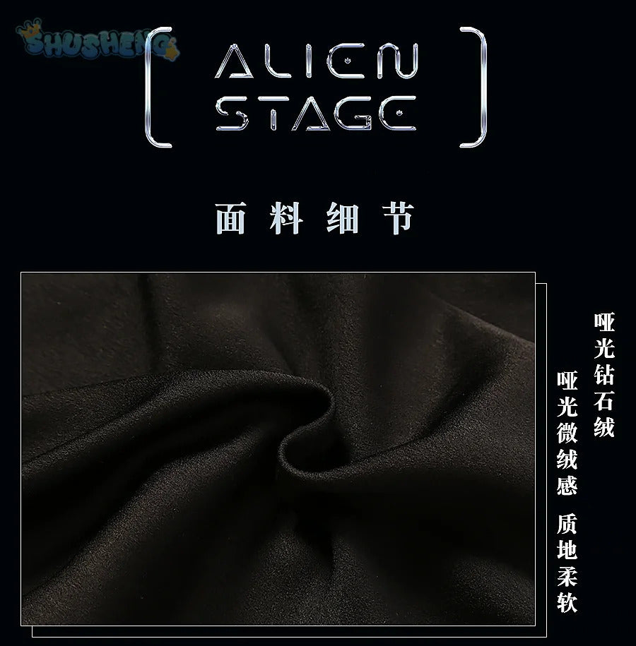 Alien Stage Anime Ivan Cosplay Black Sorrow Cosplay Black Wig Role Playing Party Pants Belt Halloween Carnival Costume Outfit