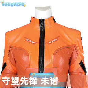 Overwatch2 Cosplay Juno Costume Leather Coat Jumpsuit Outfit Elastic Bodysuit Full Set and Individual Items Are Sold Custom Size