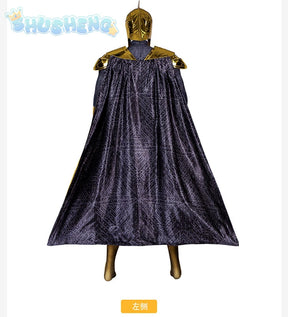 Movie Black Adam Cosplay Teth-Adam Costume Doctor Cos Fate Jumpsuit Headwear Cloak Halloween Party Men Combat Uniform Set