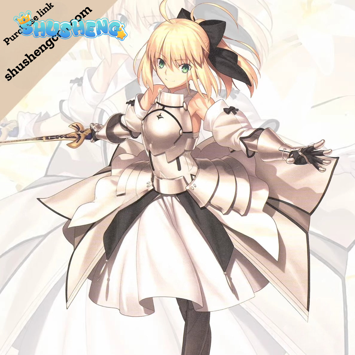 Game Cosplay Series:Fate/Grand Order-Artoria Pendragon （saber lily ）Cosplay Costume full set Shushengcos S-XL