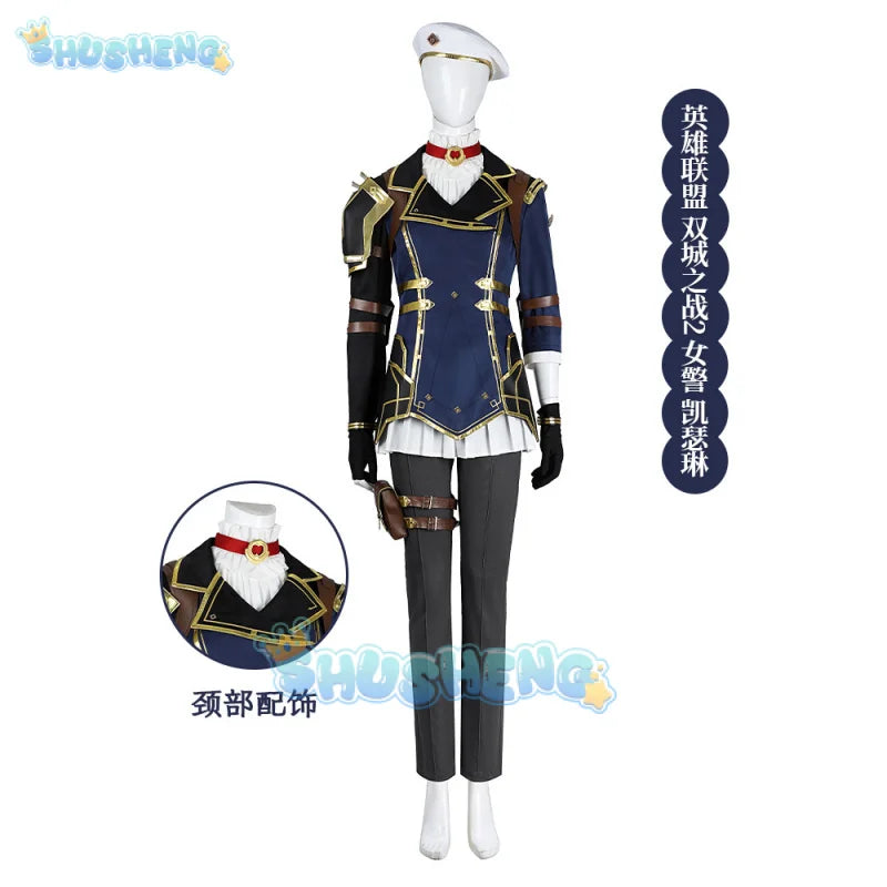 Game lol Caitlyn kilamman cosplay costume women uniform full set Halloween carnival costume outfit