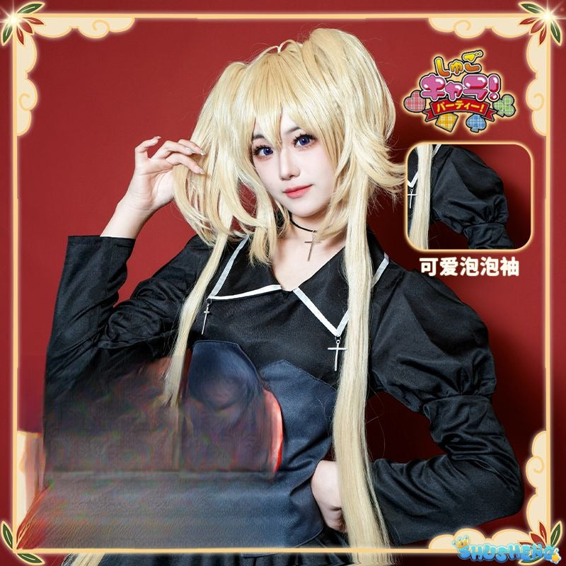 Anime Shugo Chara Cosplay Costumes Hoshina Utau Dresses Tsukiyomi Utau Girl's Princess Dress Suit Halloween Party Wigs Gifts