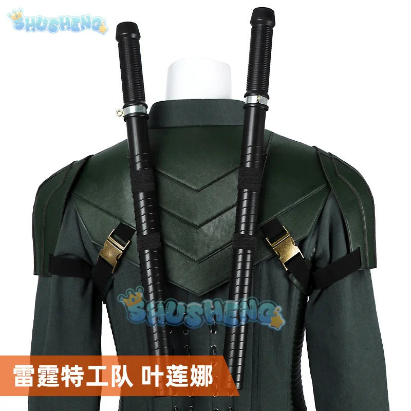 Movie Thunderbolts Yelena Belova Cosplay Costume Superhero Jumpsuit Halloween Party Uniform Accessories Props Complete Set