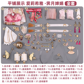 Game Cosplay Series:Honkai Impact 3rd Elysia New clothing Hi Love Elf Lunar Grace Cosplay sweet Costume full set Shushengcos