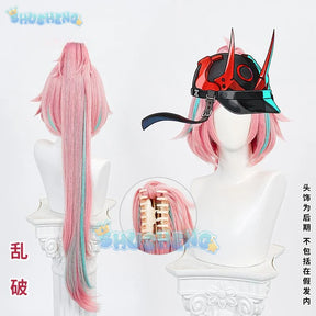 Rappa Cosplay Wig Game Honkai: Star Rail Synthetic pink Hair Heat Resistant Halloween Role Play Party