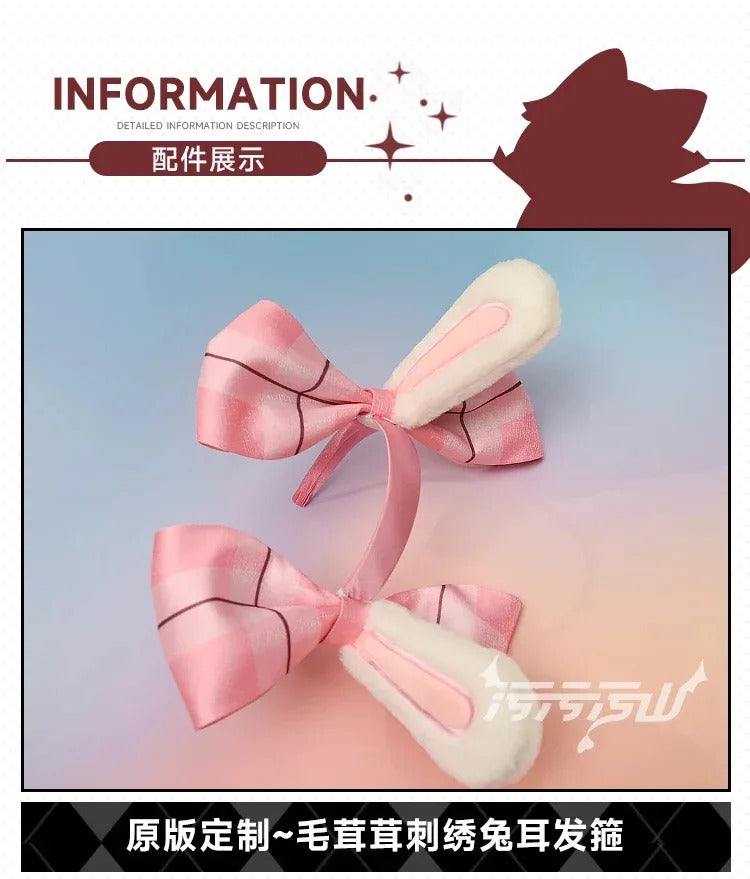 Game Azur Lane USS Laffey Cosplay Costume Halloween Carnival New Pink Song Dress Accessories Props Wig Uniform Women's Sweet Set