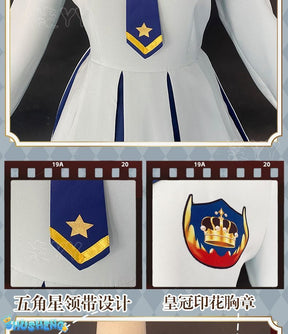Aikatsu Stars! Costume Nijino Yume Cosplay Dresses School Idol Yume Wigs Headwear Halloween Carnival Schoolgirl Uniform Dress