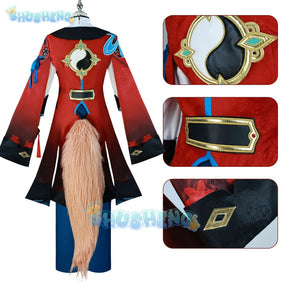 Honkai Star Rail Jiaoqiu Cosplay Costume Wig Uniform Foxian Xianzhou Yaoqing Feixiao Halloween Party for Women Men Props