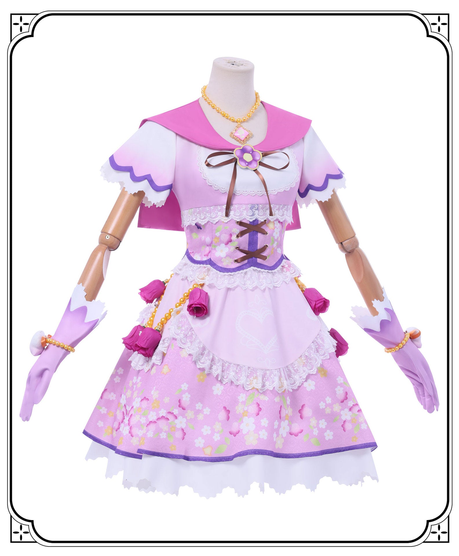 Anime Hoshimiya Ichigo Cosplay Costume Pink Dress Lolita Stage Performance Clothes Role Play Outfit for Women Girls Holiday