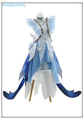 Shusheng Wuthering Waves The Shorekeeper Cosplay Costume Dress Uniform Veil Black Shores Halloween Party for Women Girls Props