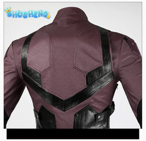 Superhero Daredevil Cosplay Costume Jumpsuit Michael Murdock Soldier Battle Suit With Headgear Full Set