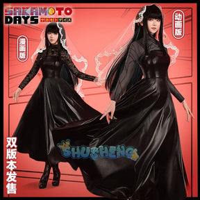 Shusheng Anime Sakamoto Days Osaragi Cosplay Veil Stocking Costume Dress Assassin Taro Sakamoto Halloween Party for Women Prop
