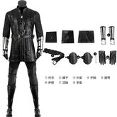 Geralt Witcher 3 Wild Hunt Cosplay Geralt Costume Men Handsome Black Leather Coat Belt Gloves Party Halloween Uniform Full Set