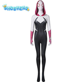 Spider-Man: Across the Spider-Verse Gwen Stacy Spandex Bodysuit Cosplay High quality Costume full set XS-XXXL Shusheng