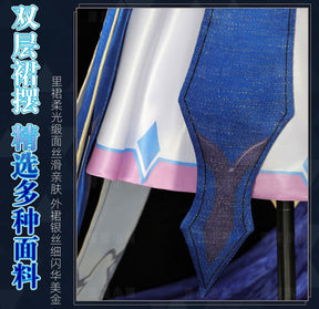 Honkai Star Rail Cerydra Cosplay Costume Wig Dress Cerydra Uniform Amphoreus Scepter Crown Props Halloween For Girls Carnival