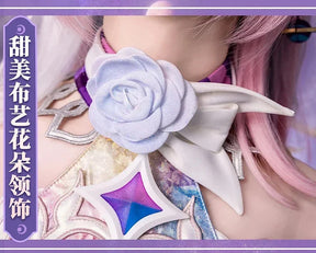 Shusheng-R Honkai: Star Rail Cyrene Women Elegant Dress Uniform Cosplay Costume Headwear props Halloween Party Role Play Outfit