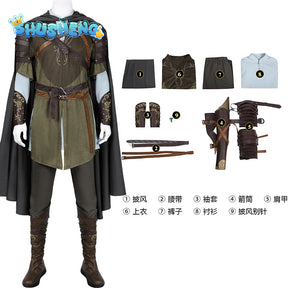 Legolas Cosplay Costume Adult Mens Elf Prince Leather Battle Suit Outfit Full Set Halloween Party Outfits Hand Made Any Size