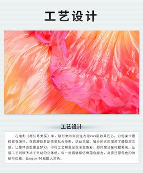 Wicked‌ Cosplay Costume Gradient Dress Uniform Halloween Carnival Party Christmas Play Role Clothes Clothing for Women
