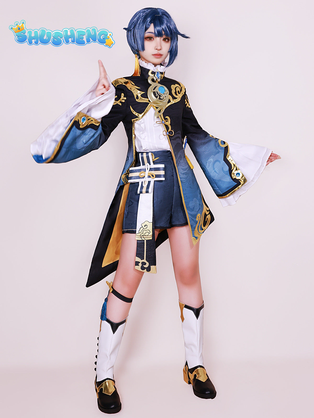 Xingqiu Cosplay Costume Genshin Impact Adult Carnival Uniform Anime Halloween Party Costumes Women Game