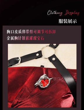 Love and Deepspace Heroines Cosplay Costume Red Dress Enchanting Veil Uniform Sylus Relentless Conqueror MC Halloween Women Girl