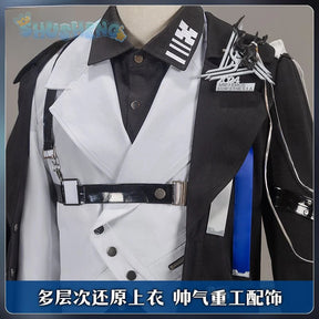 Game Arknights logos cosplay aefanyl costume fashionable handsome cloak ring gloves props set Halloween party Woman Man uniform