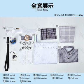 Identity V Gatto Cosplay Aesop Carl Embalmer Men's Costume Beautiful Suit Uniform Role Play Outfit for Halloween Party