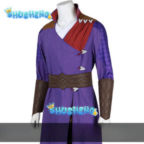 Game Baldur's Gate 3 Costume BG 3 Gale Dekarios Purple Suit for Men Halloween Carnival Outfit with Shoes