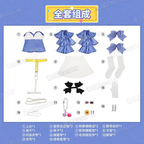 Dragon King The Gate to Cassell Jörmungandr Cosplay Xia Mi Costume Halloween party sweet dress props wig accessories Woman set