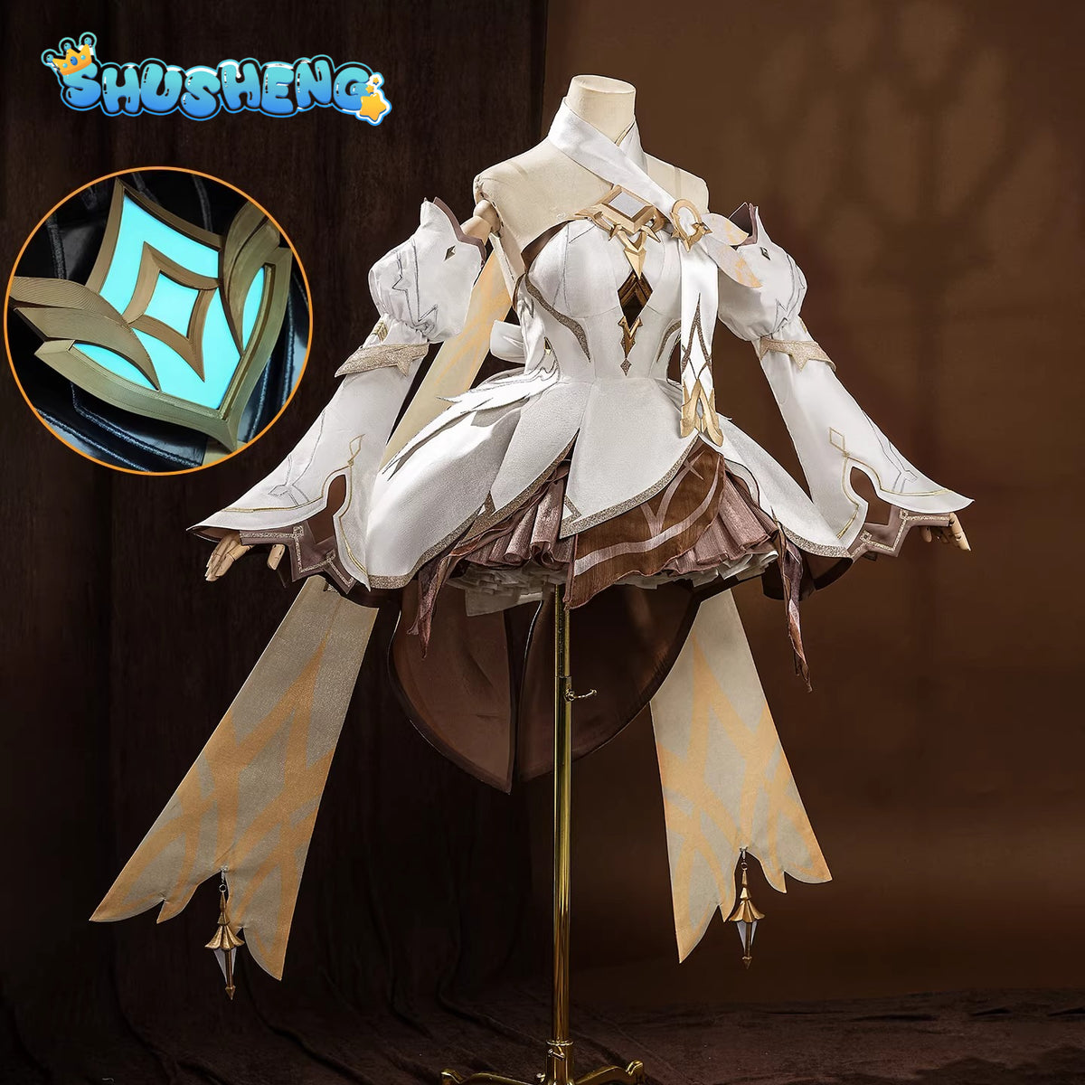 Game Cosplay Series: Genshin Impact- Lumine "Restorer of Worlds" Outfit  Cosplay sweet Costume full set Shushengcos