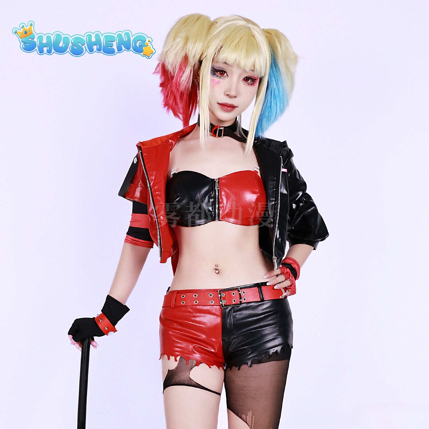 Harley Quinn Cosplay Costume The Joker Carnival Uniform Wig Anime Halloween Costumes Women Game