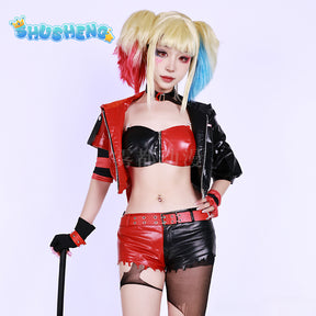 Harley Quinn Cosplay Costume The Joker Carnival Uniform Wig Anime Halloween Costumes Women Game