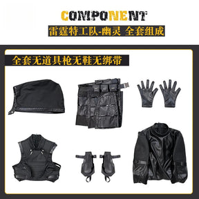 Thunderbolts Ghost Cosplay Costume Uniform Halloween Carnival Party Christmas Play Role Clothes Clothing for Women