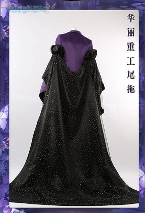 Game Twisted Wonderland Cosplay Vil Schoenheit Costume Tail necklace gloves purple gorgeous sexy dress Halloween uniform XS-XXXL