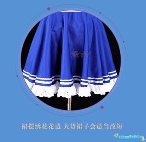 Anime Virtual YouTuber Shylily Lily Cosplay Costume Summer Day Swimwear Bikini Woman Sexy Kawaii Sand Party Sailor Suit