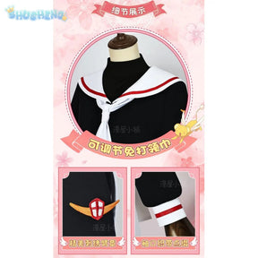 Shusheng-N Daidouji Tomoyo Cardcaptor Sakura CCS Cosplay Costume Halloween party Top skirt women JK dress set sweet sailor campus uniform