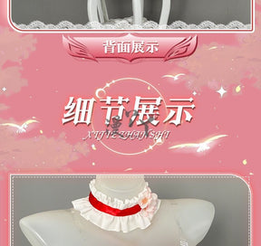 Anime Yosuga No Sora Kasugano Sora Cosplay Costume Girl Sweet Lolita Dress Pajamas Summer Nightgown Ruffle Nightwear Clothes
