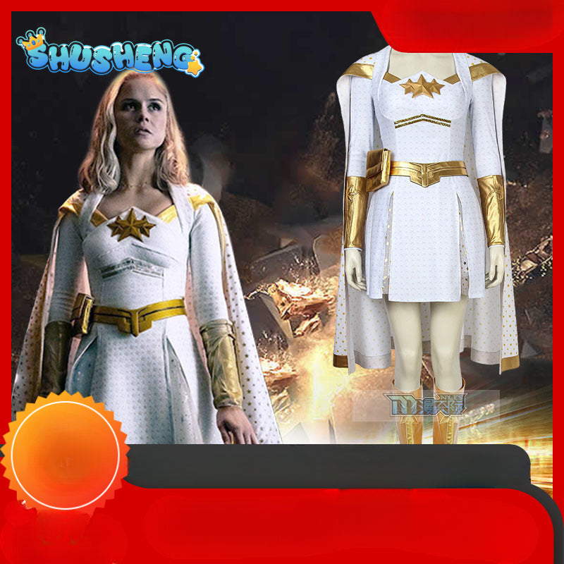 Movie The Boys Starlight Superhero Annie January Cosplay Costume Women Jumpsuit Belt Gloves Socks Suit Bodysuit Halloween Party