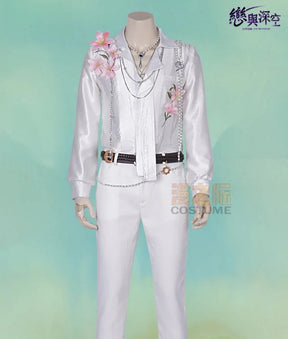 Love and Deepspace Caleb Cosplay Costume Flower Shirt Pants Fragrant Possession Uniform Halloween Party Women Men Props