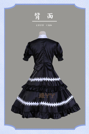 Kurumi Tokisaki Cosplay Costume Anime Date A Live Worst Spirit Dress Maid Uniform Headband Eye Patch Gloves Halloween